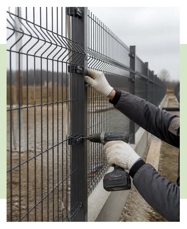 Модульный металлический забор для участка под ключ в Энгельсе